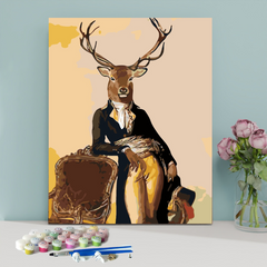 Deer Gentleman-Paint by Numbers