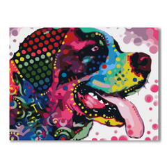 Colorful Dog 4-Paint by Numbers