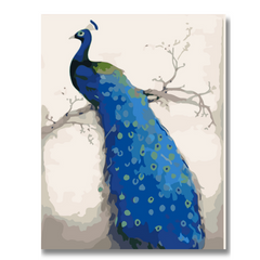 Blue Peacock-Paint by Numbers