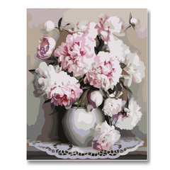 Vase of Peonies-Paint by Numbers