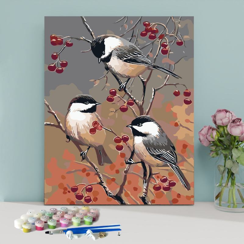 Birds On A Branch-Paint by Numbers