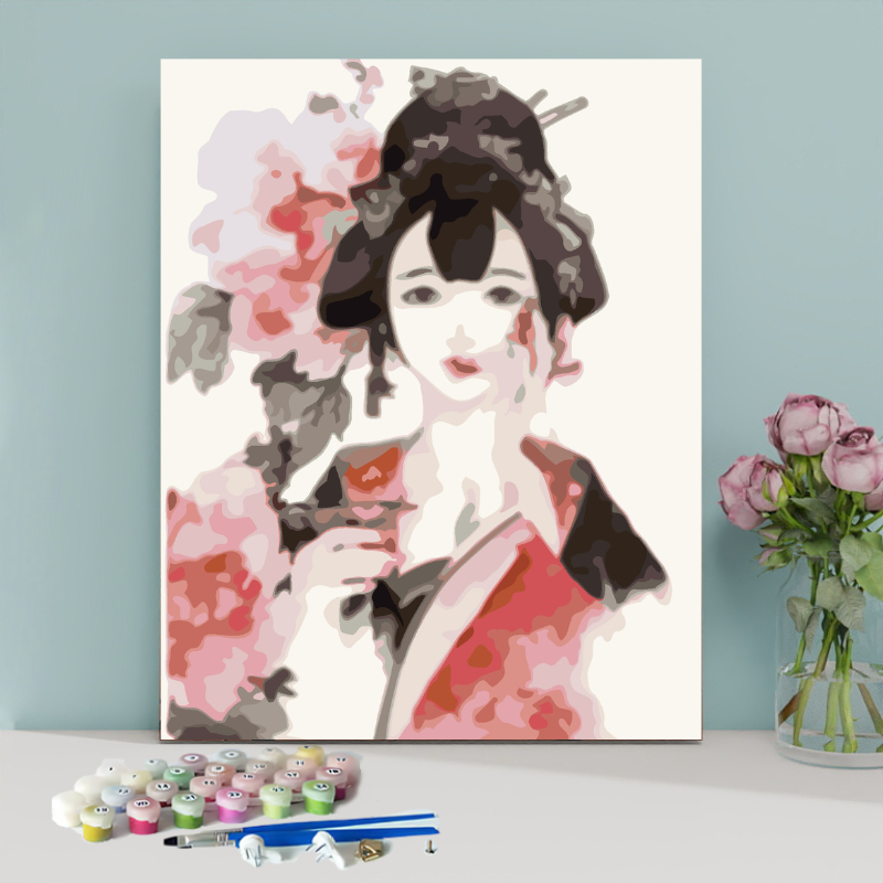 Kimono Girl-Paint by Numbers