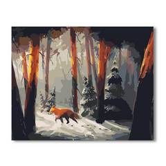 Winter Painted-Fox-Paint by Numbers