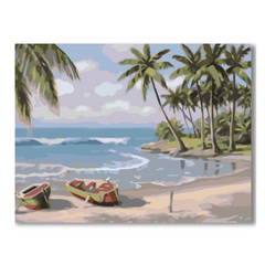 Beach Coconut Tree-Paint by Numbers