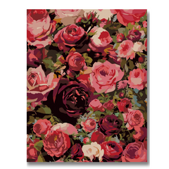 Red Rose Flowers-Paint by Numbers