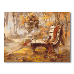 Autumn Bench-Paint by Numbers