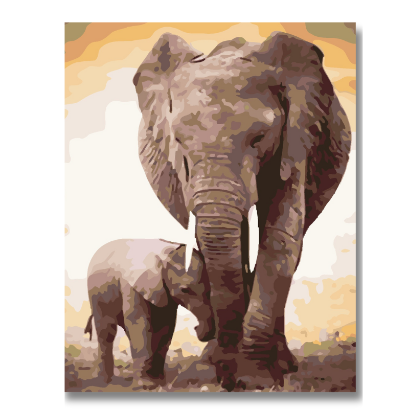 African elephant-Paint by Numbers