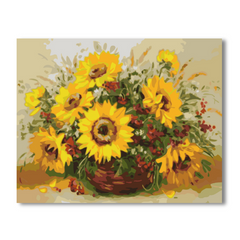 Sunflowers in the Pottery Jar-Paint by Numbers