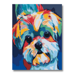 Colorful Cute Dog-Paint by Numbers