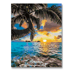 Sunshine Coconut Tree-Paint by Numbers