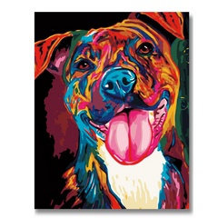 Colorful Dog 2-Paint by Numbers