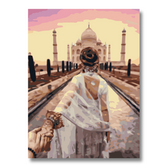 Romance in Taj Mahal-Paint by Numbers