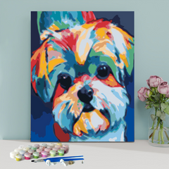 Colorful Cute Dog-Paint by Numbers