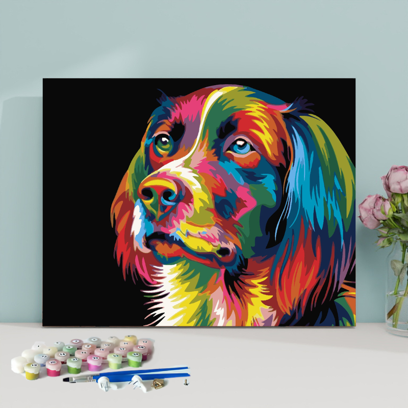 Colorful Dog-Paint by Numbers