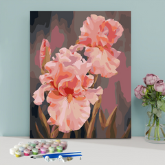 Pink Flowers-Paint by Numbers