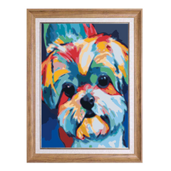 Colorful Cute Dog-Paint by Numbers