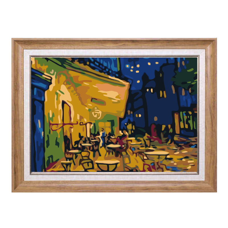 Cafe Terrace at Night-Van Gogh-Paint by Numbers