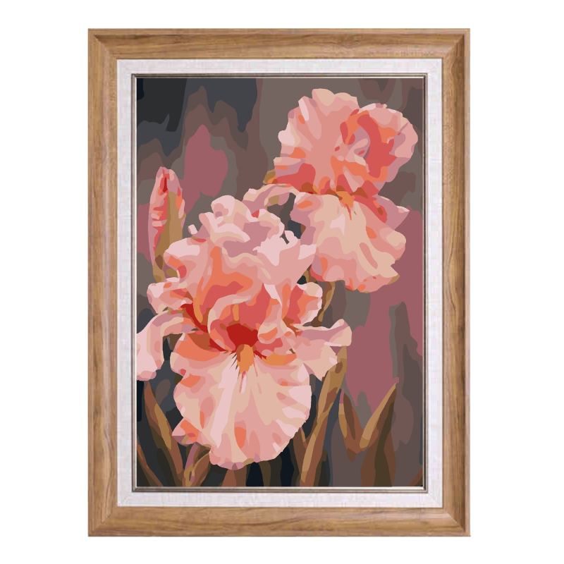 Pink Flowers-Paint by Numbers