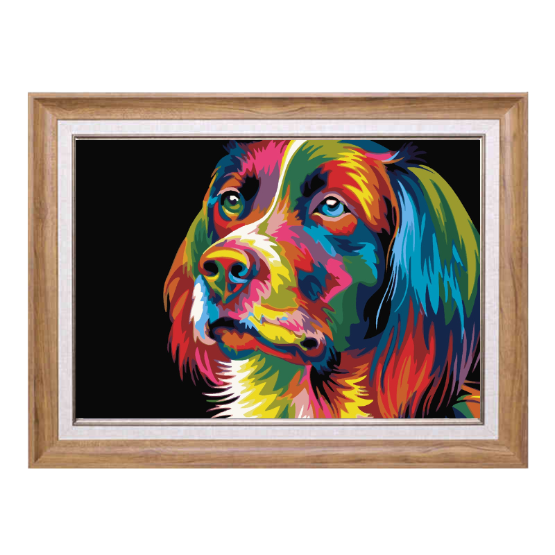 Colorful Dog-Paint by Numbers