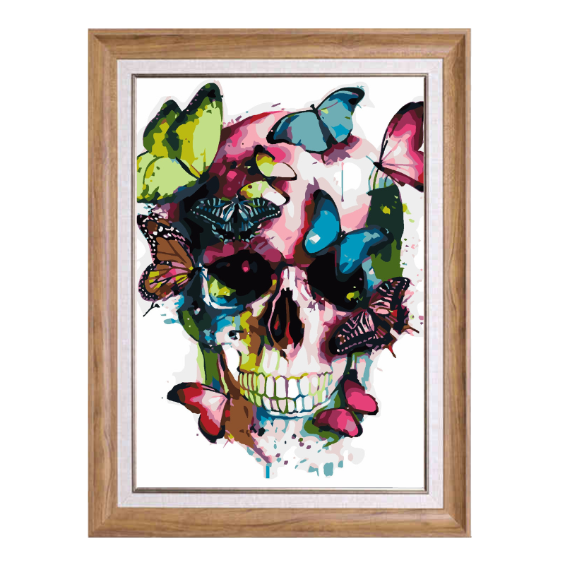 Skull Butterfly-Paint by Numbers