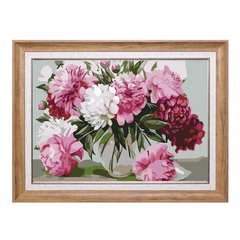 Peony Flowes in Vase-Paint by Numbers