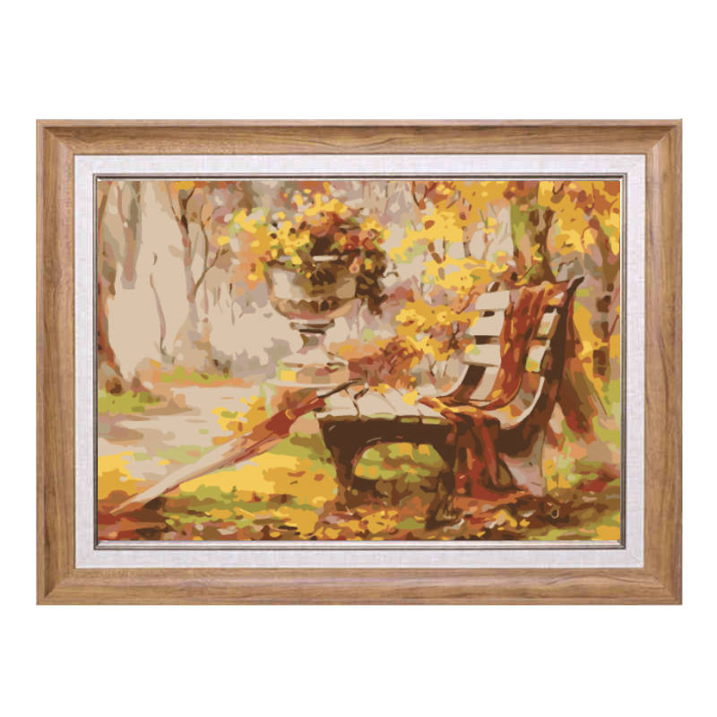 Autumn Bench-Paint by Numbers