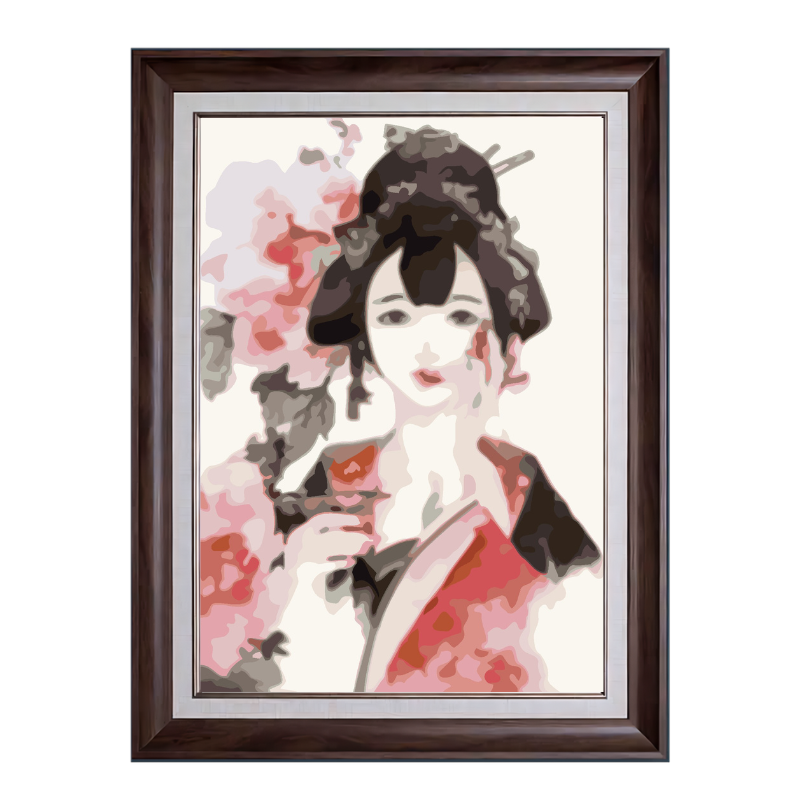 Kimono Girl-Paint by Numbers