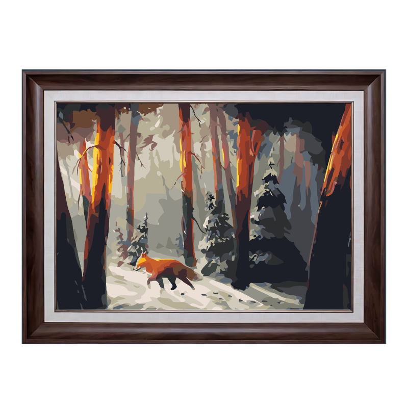 Winter Painted-Fox-Paint by Numbers