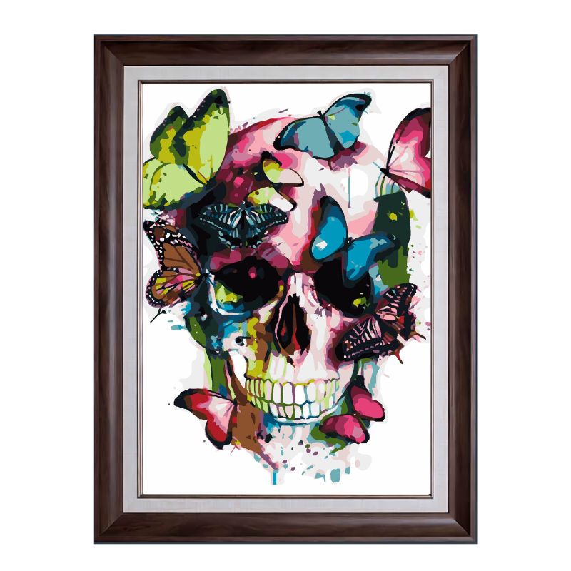 Skull Butterfly-Paint by Numbers