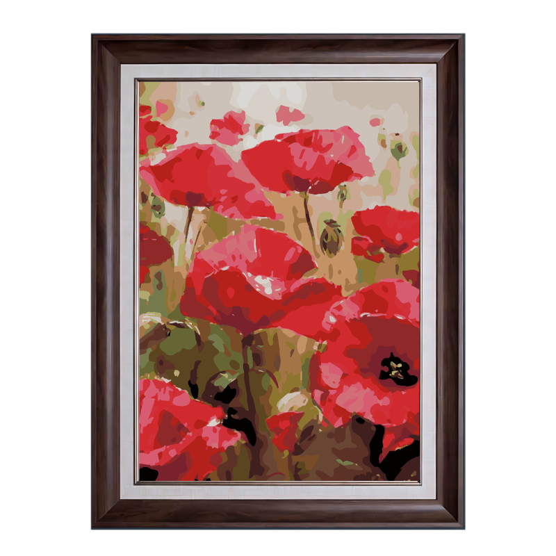 Red Poppies-Paint by Numbers