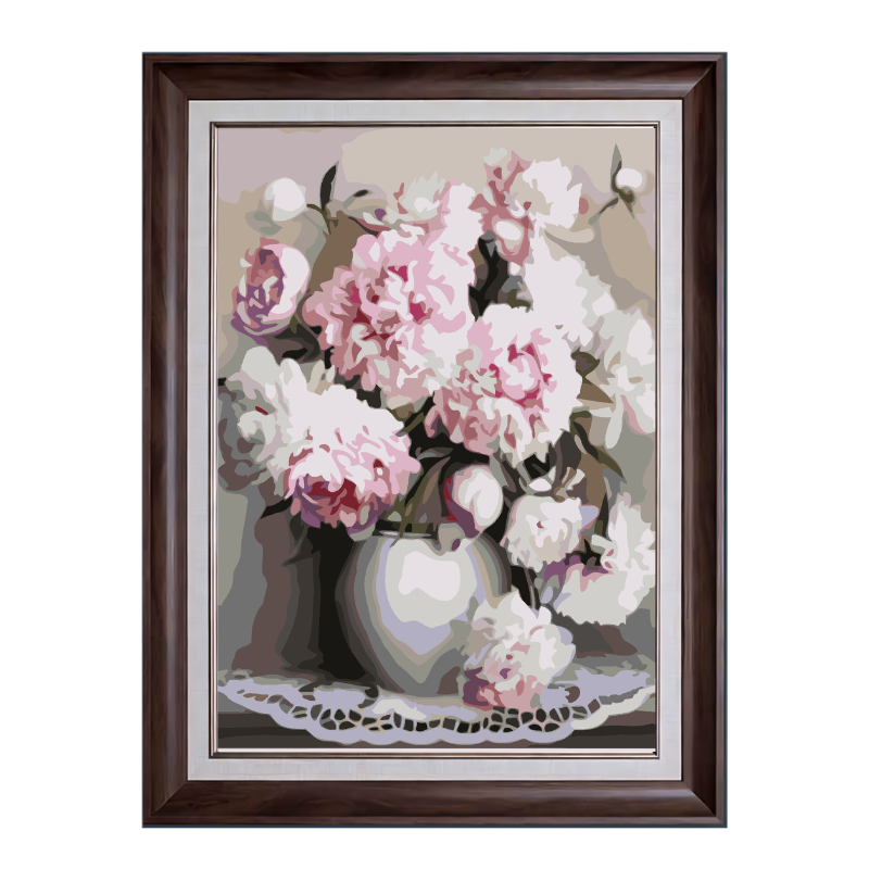 Vase of Peonies-Paint by Numbers