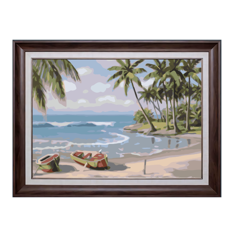 Beach Coconut Tree-Paint by Numbers