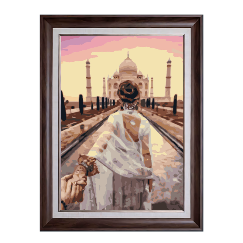 Romance in Taj Mahal-Paint by Numbers