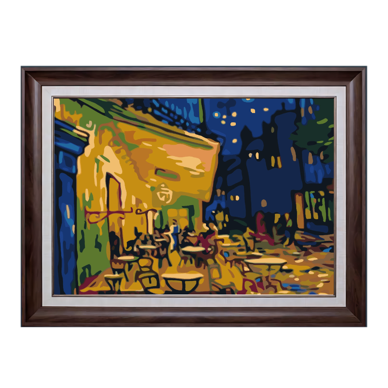 Cafe Terrace at Night-Van Gogh-Paint by Numbers