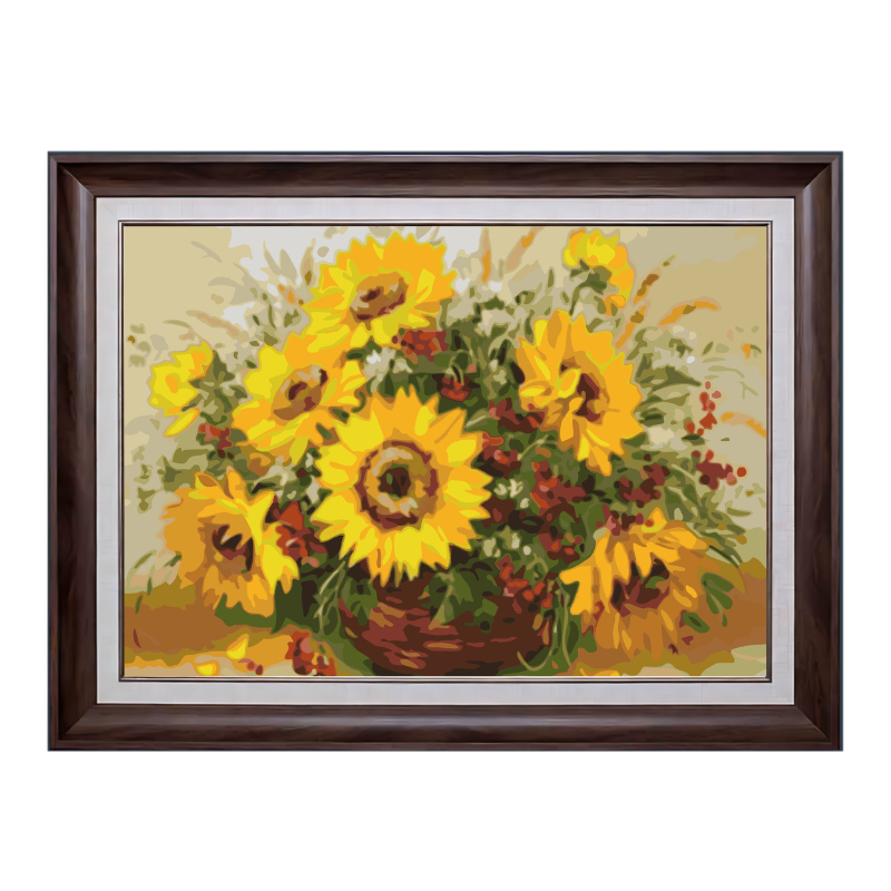 Sunflowers in the Pottery Jar-Paint by Numbers