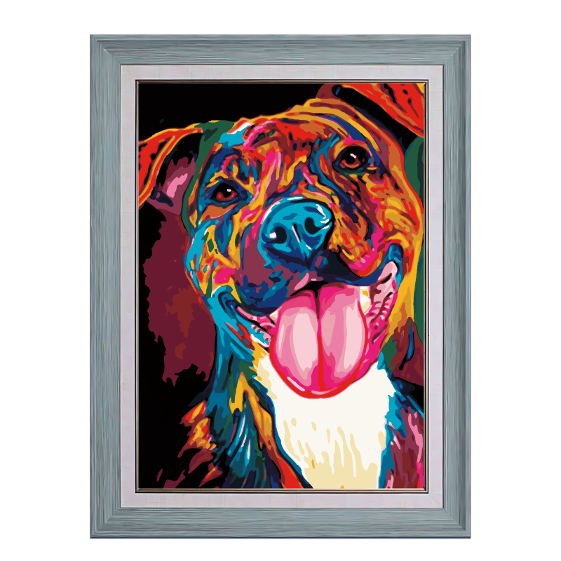 Colorful Dog 2-Paint by Numbers