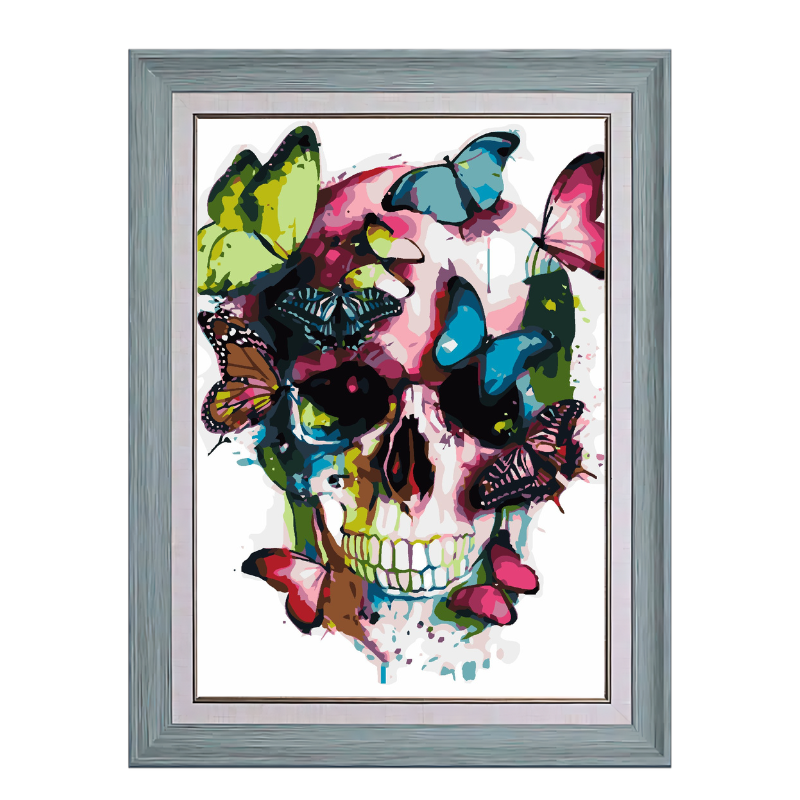 Skull Butterfly-Paint by Numbers