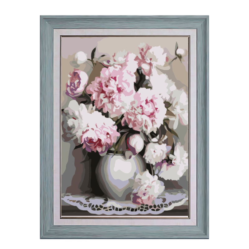 Vase of Peonies-Paint by Numbers