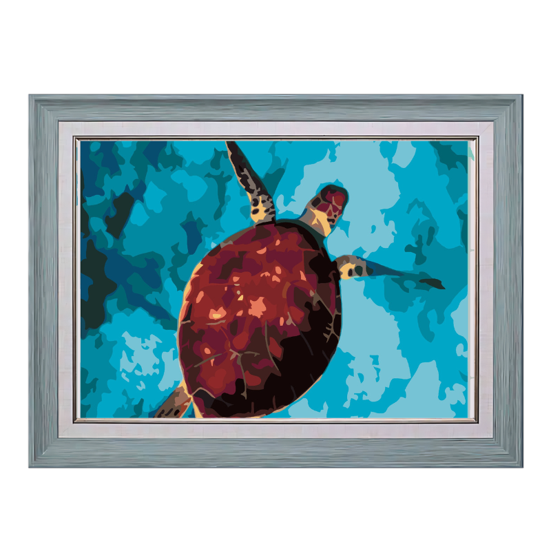 Turtle in the Sea-Paint by Numbers