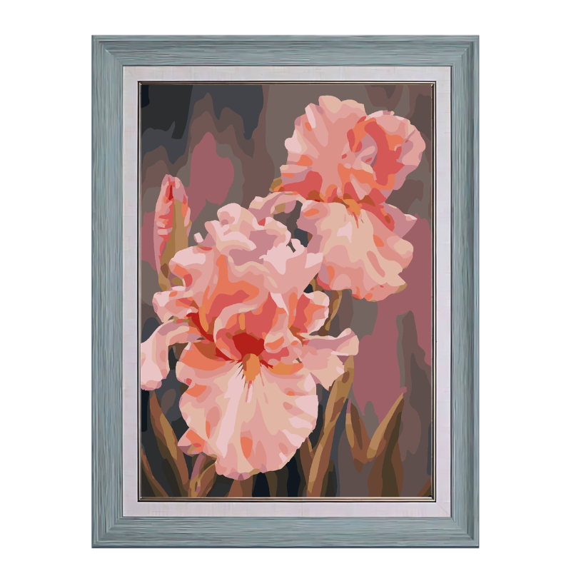 Pink Flowers-Paint by Numbers