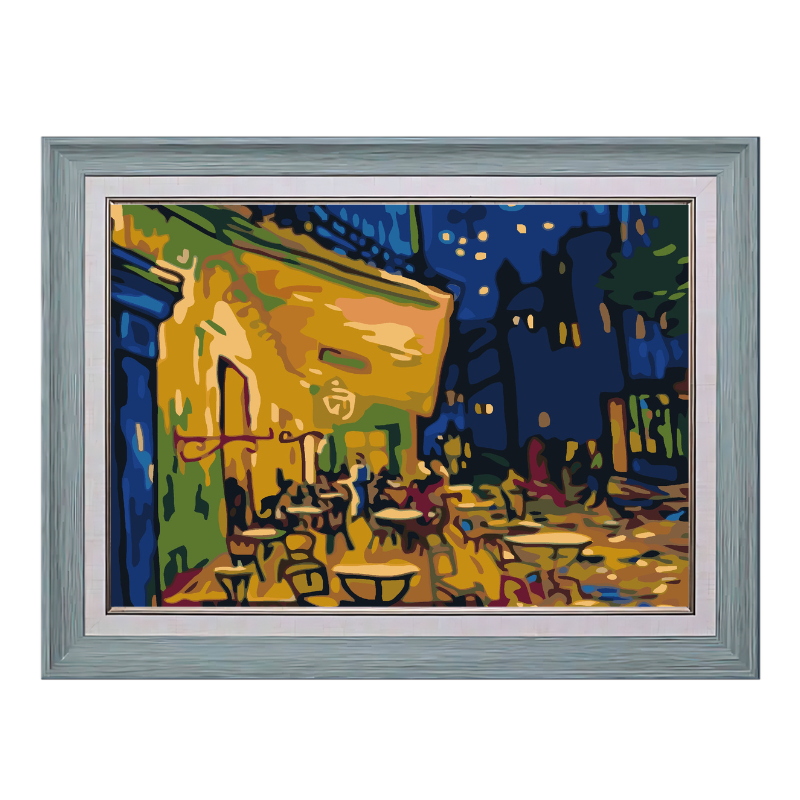 Cafe Terrace at Night-Van Gogh-Paint by Numbers