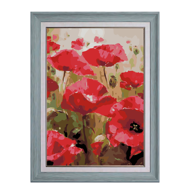 Red Poppies-Paint by Numbers