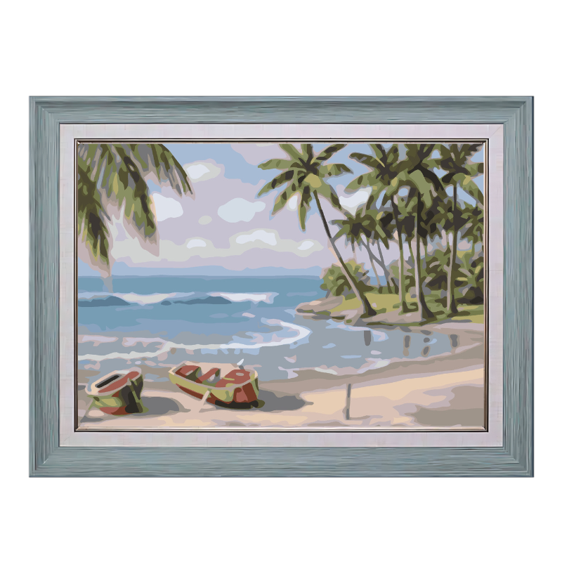 Beach Coconut Tree-Paint by Numbers