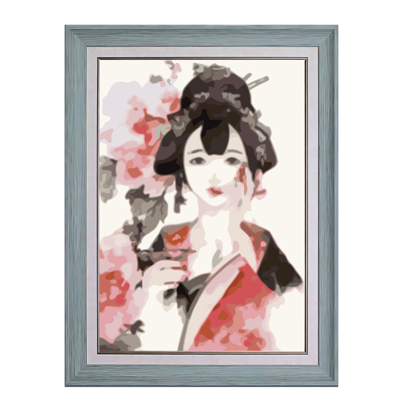 Kimono Girl-Paint by Numbers