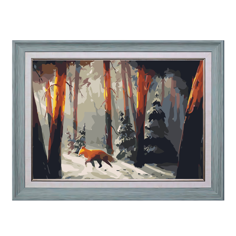 Winter Painted-Fox-Paint by Numbers