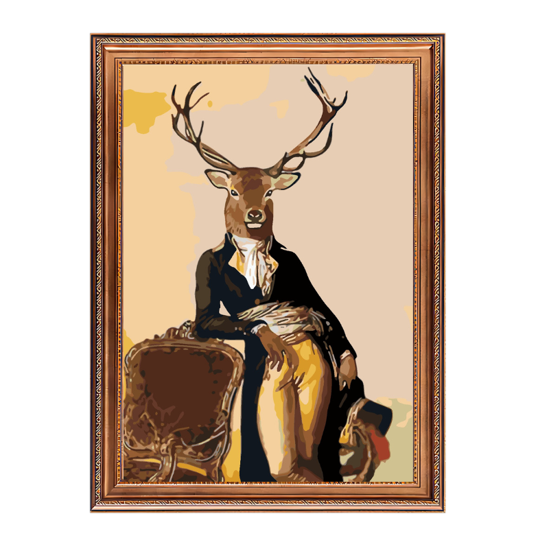 Deer Gentleman-Paint by Numbers