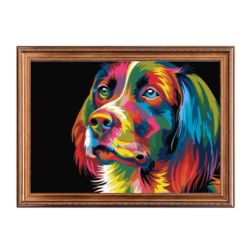 Colorful Dog-Paint by Numbers