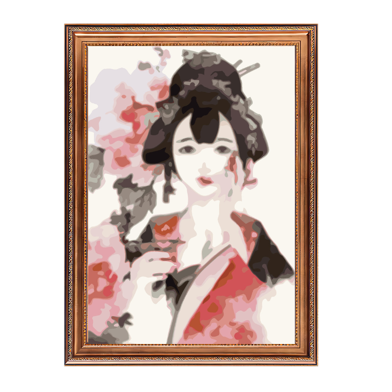 Kimono Girl-Paint by Numbers