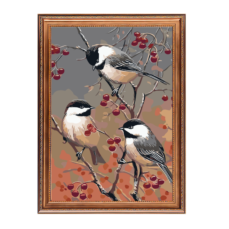 Birds On A Branch-Paint by Numbers