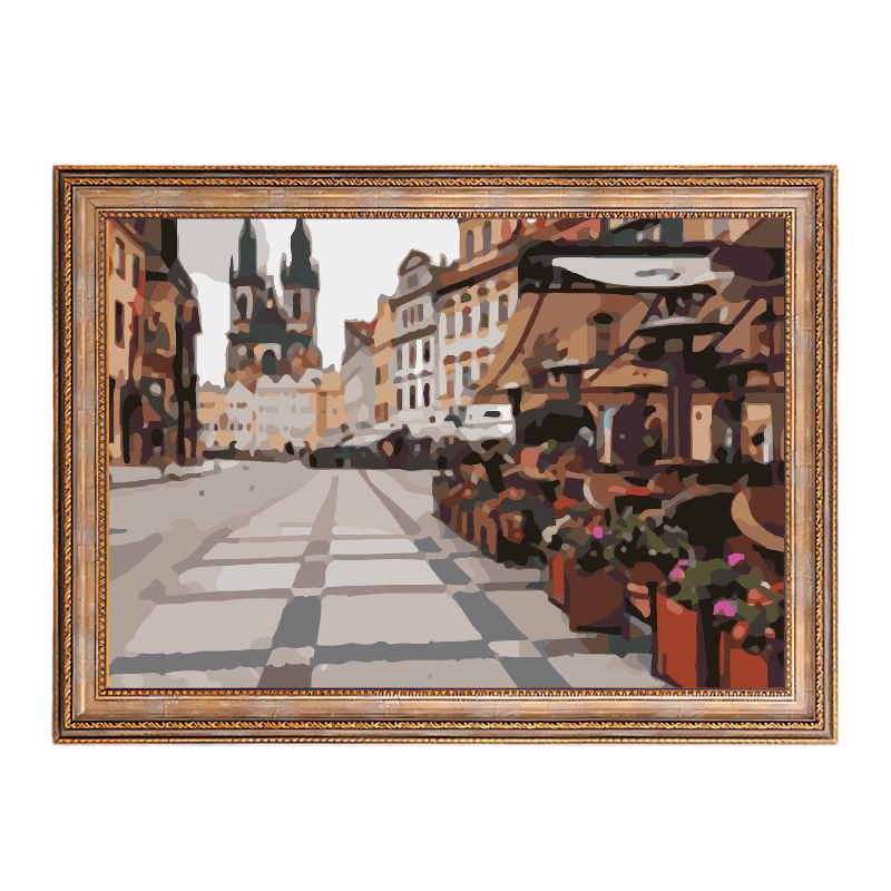 Old Town Square Prague-Paint by Numbers